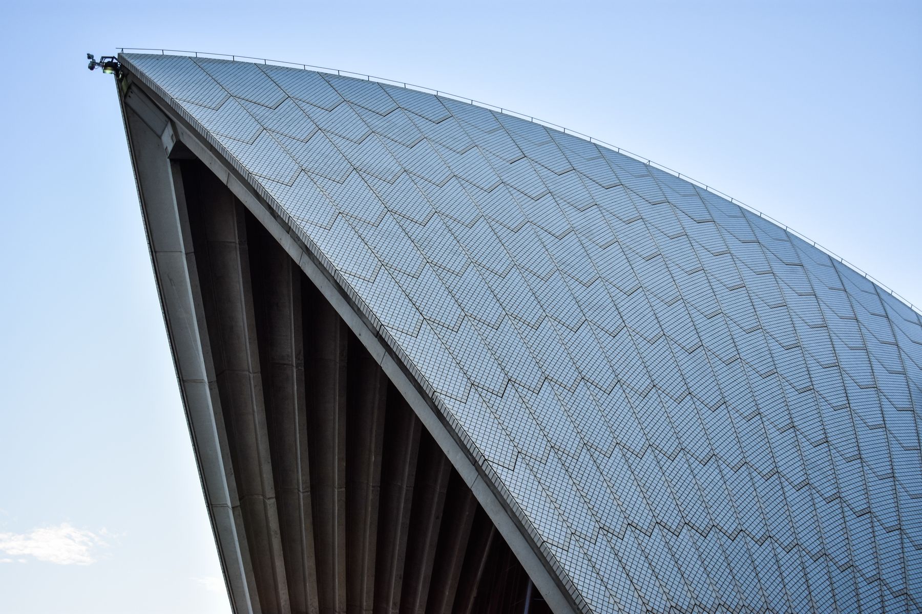 The sails of the Sydney Opera House in close-up